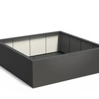 Adezz Carrez Plantenbak Polyester Vierkant 200 x 200 x 60 cm Zwartgrijs