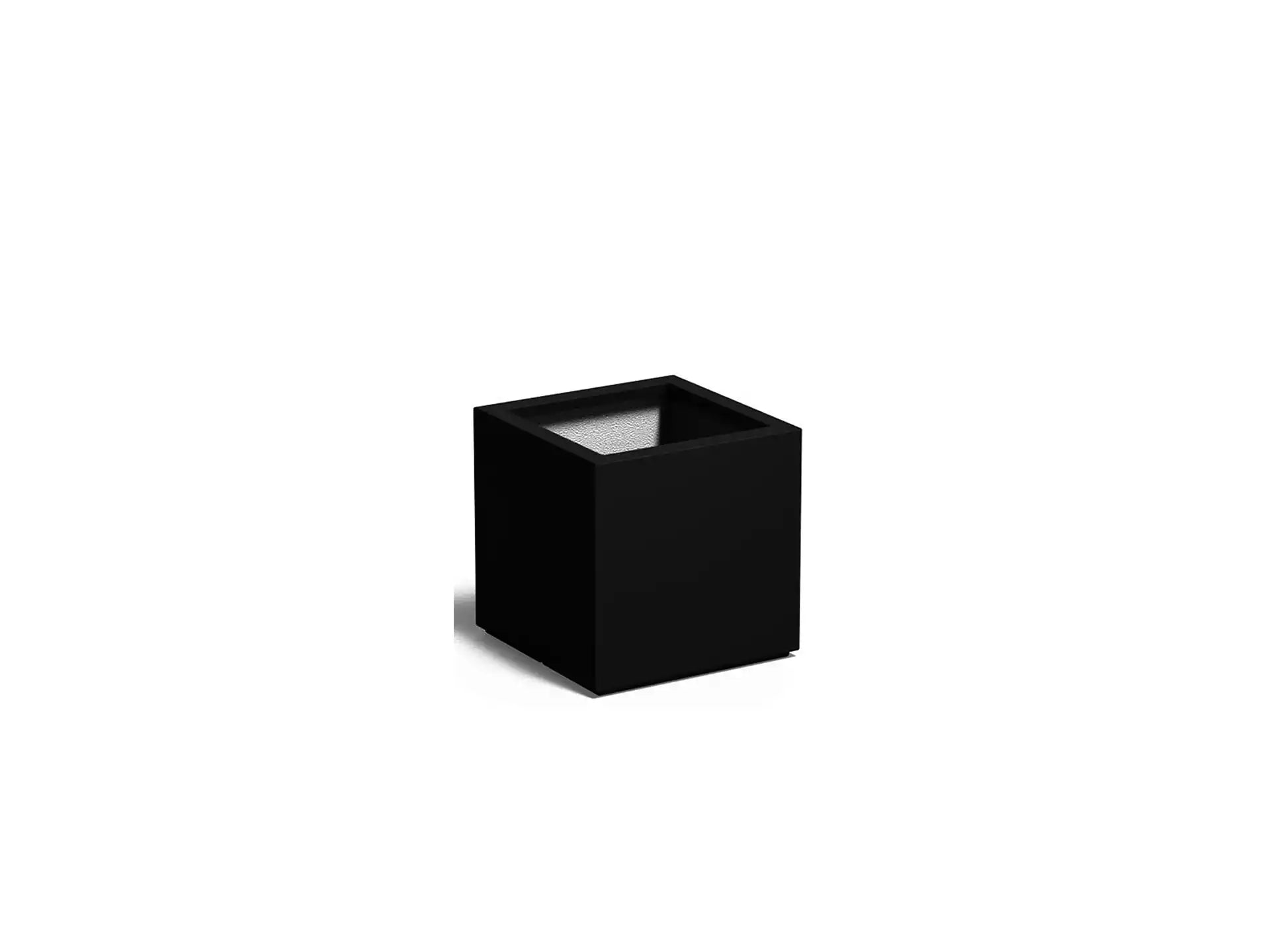 Adezz plantenbak Carrez in polyester, vierkante plantenbak 60 x 60 x 60 cm in gitzwart.