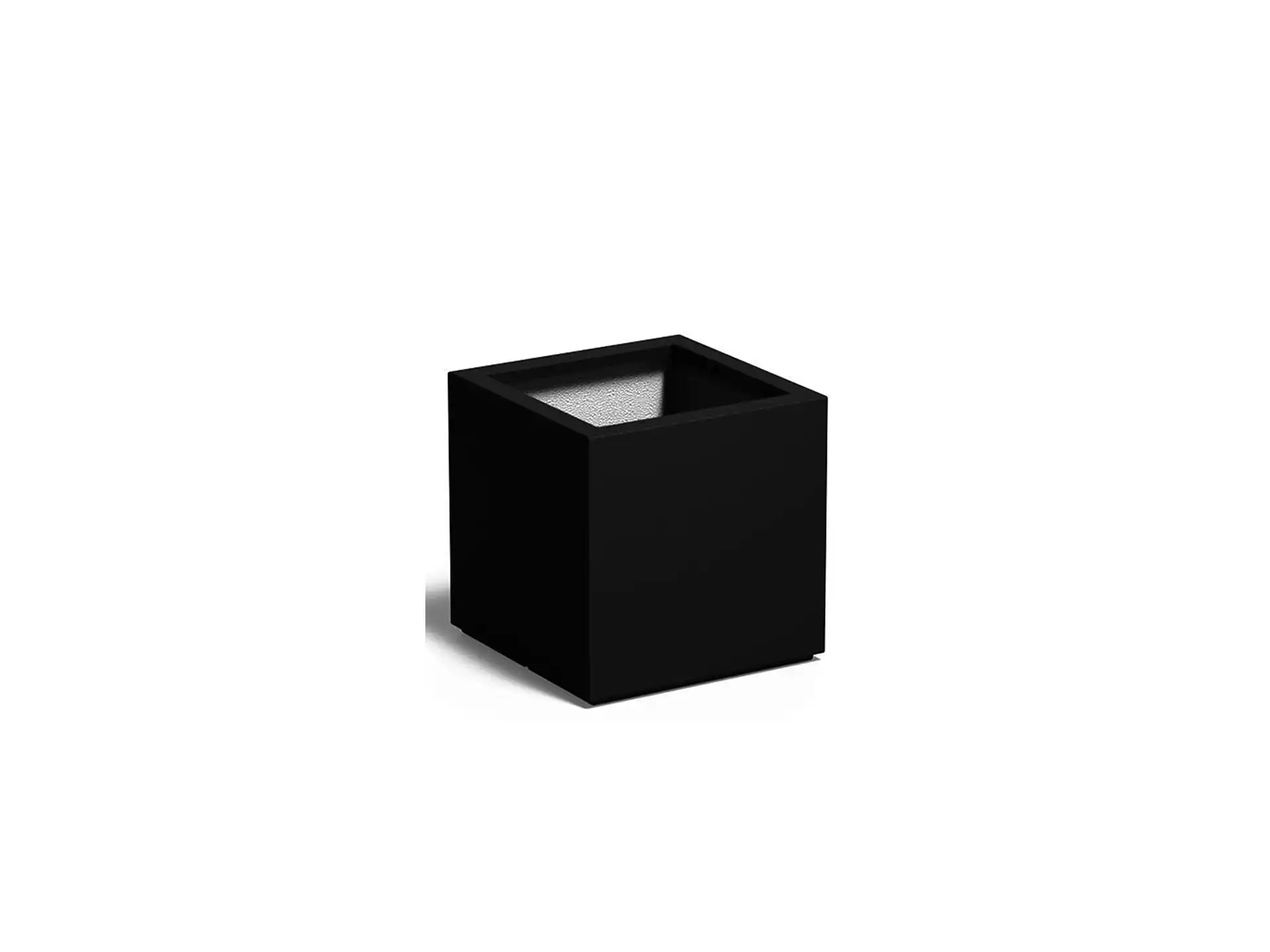 Adezz plantenbak Carrez in polyester, vierkante plantenbak 70 x 70 x 70 cm in gitzwart.