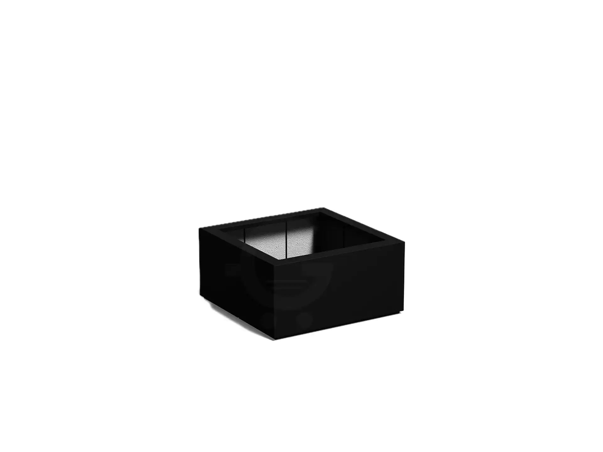 Adezz plantenbak Carrez in polyester, vierkante plantenbak 80 x 80 x 40 cm in gitzwart.