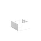 Adezz Carrez Plantenbak Polyester Vierkant  80 x 80 x 40 cm Verkeerswit