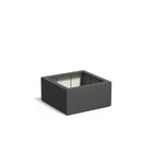 Adezz Carrez Plantenbak Polyester Vierkant  80 x 80 x 40 cm Zwartgrijs