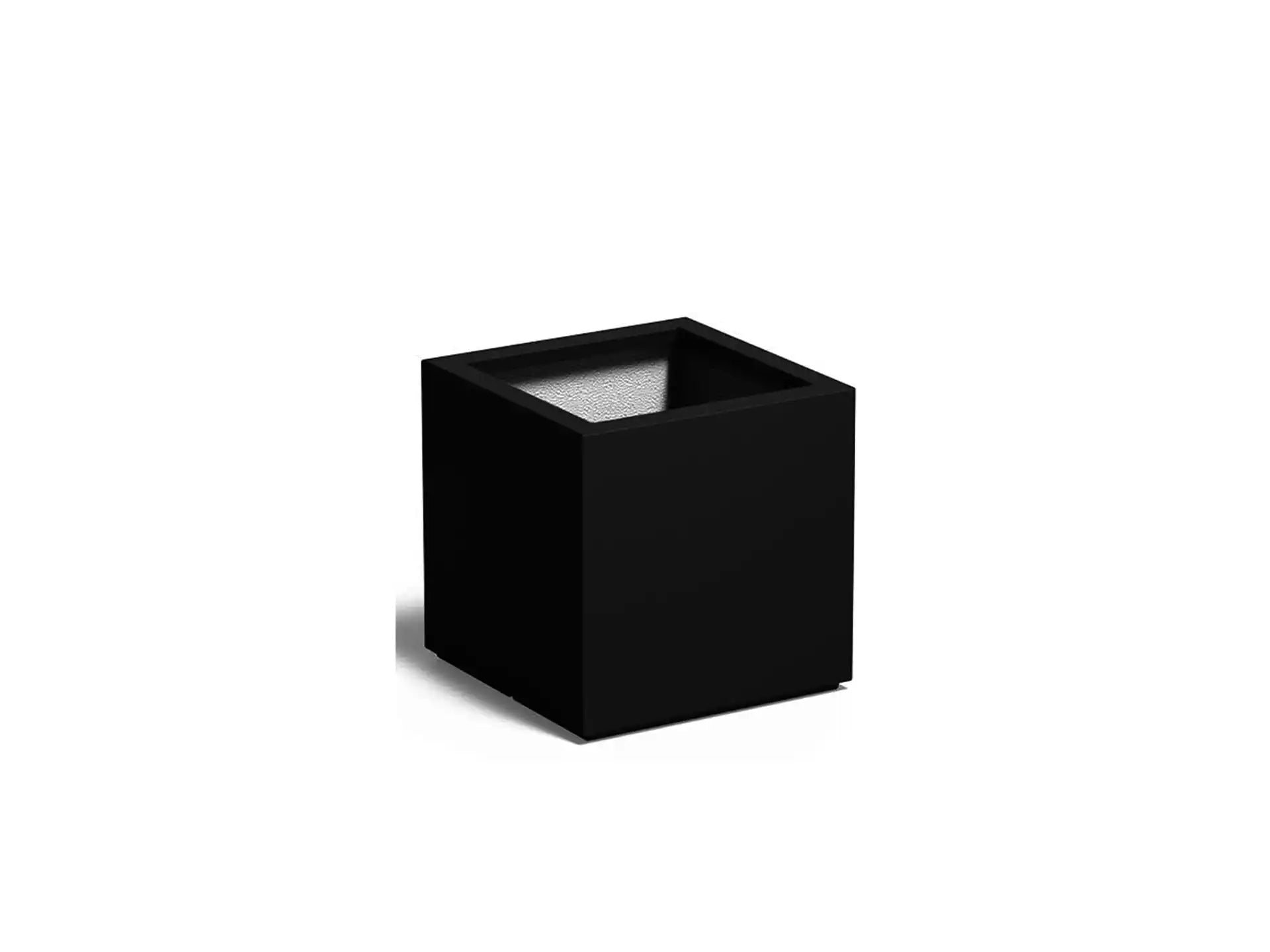 Adezz plantenbak Carrez in polyester, vierkante plantenbak 80 x 80 x 80 cm in gitzwart.