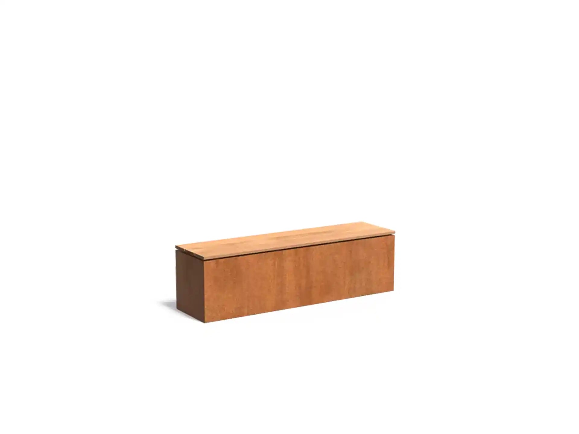 Adezz Sokkel met zitting van cortenstaal 150 x 40 x 43 cm