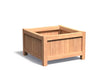 Adezz Valencia Hardhout Plantenbak Vierkant met poten 100 x 100 x 60 cm met bodem, productfoto op witte achtergrond.