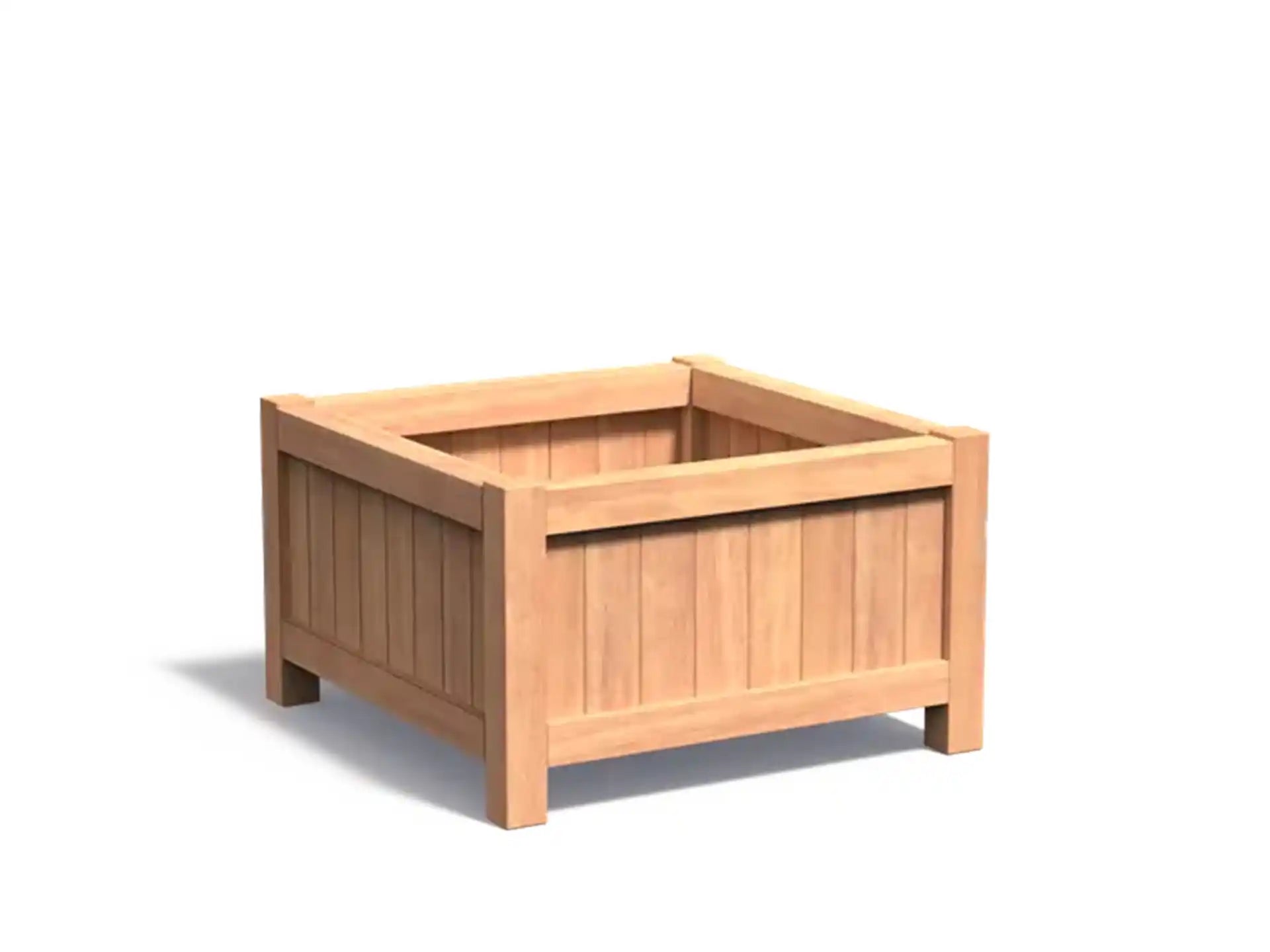 Adezz Valencia Hardhout Plantenbak Vierkant met poten 100 x 100 x 60 cm met bodem