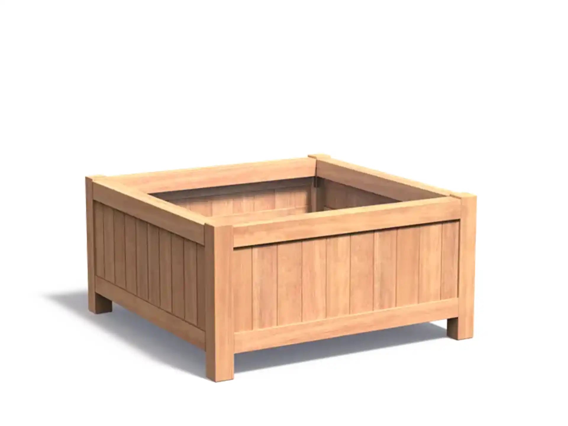Adezz Valencia Hardhout Plantenbak Vierkant met poten 120 x 120 x 60 cm met bodem