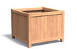 Adezz Valencia Hardhout Plantenbak Vierkant met poten 120 x 120 x 95 cm met bodem, productfoto op witte achtergrond.