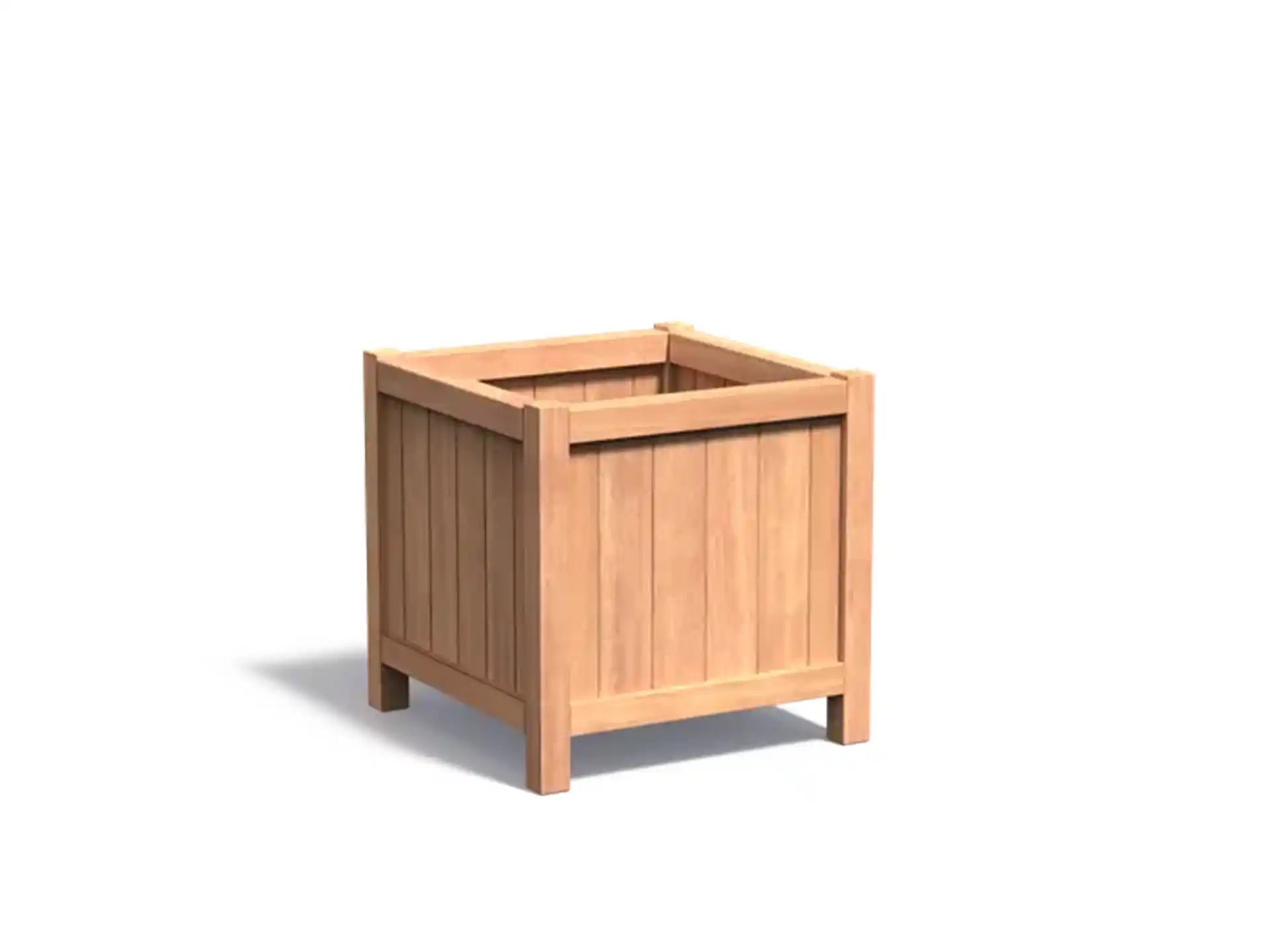 Adezz Valencia Hardhout Plantenbak Vierkant met poten 70 x 70 x 70 cm met bodem