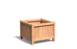 Adezz Valencia Hardhout Plantenbak Vierkant met poten 80 x 80 x 60 cm met bodem, productfoto op witte achtergrond.