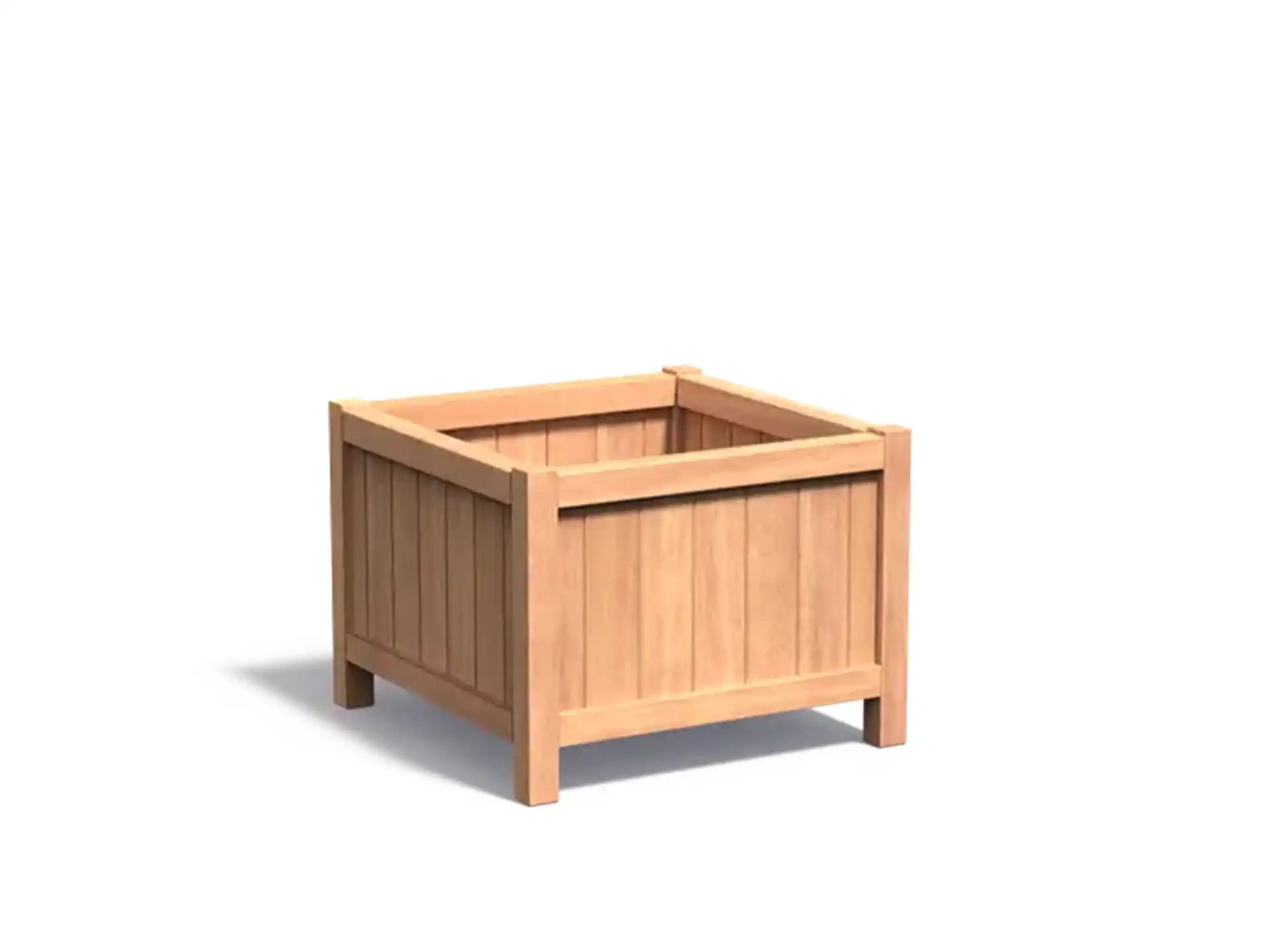 Adezz Valencia Hardhout Plantenbak Vierkant met poten 80 x 80 x 60 cm met bodem