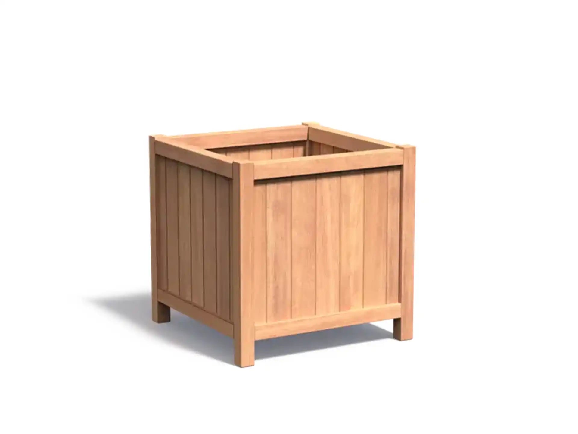 Adezz Valencia Hardhout Plantenbak Vierkant met poten 80 x 80 x 80 cm met bodem