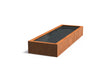 Adezz vijver van cortenstaal 300 x 100 x 40 cm met een stoere roestkleur en strakke afwerking voor de moderne tuin