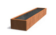 Adezz vijver van cortenstaal 500 x 100 x 60 cm met stoere roestkleurige uitstraling voor een moderne tuin