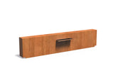 Adezz Vijvermuur geplaatst op Vijver Cortenstaal 300 x 25 x 60 cm met waterval en pomp