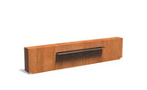 Adezz Vijvermuur geplaatst op Vijver Cortenstaal 300 x 25 x 60 cm met waterval en pomp