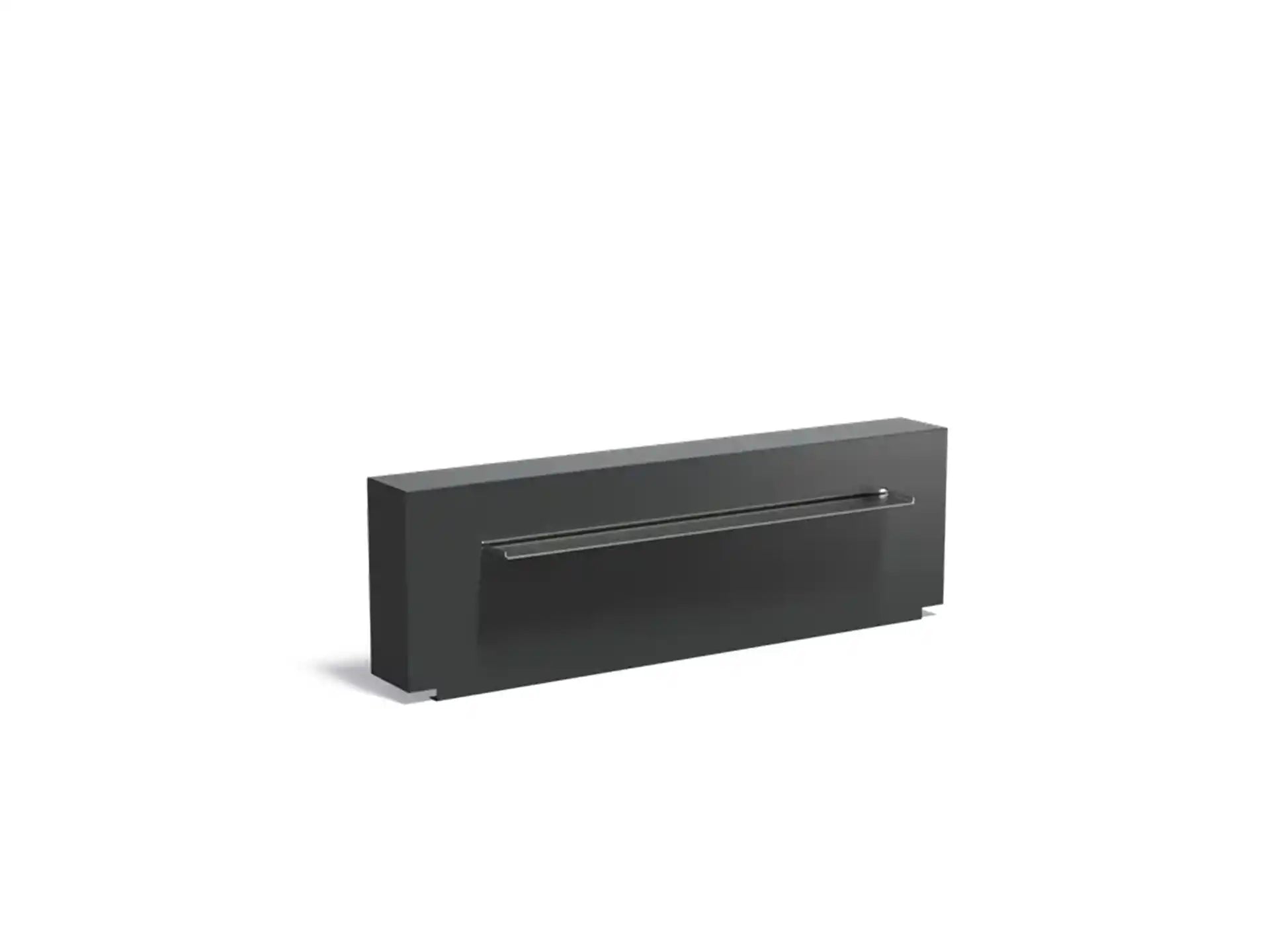 Adezz vijvermuur geplaatst op Vijver Aluminium 200 x 25 x 60 cm met waterval en pomp