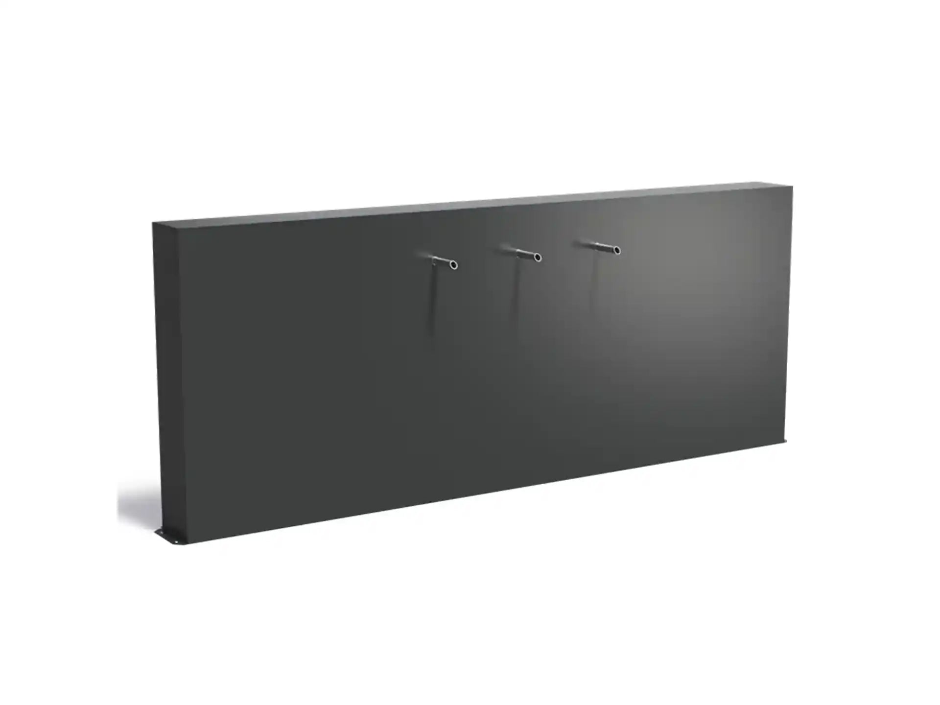 Adezz vrijstaande vijvermuur van aluminium 300 x 25 x 120 cm met 3 wateruitlopen en pomp