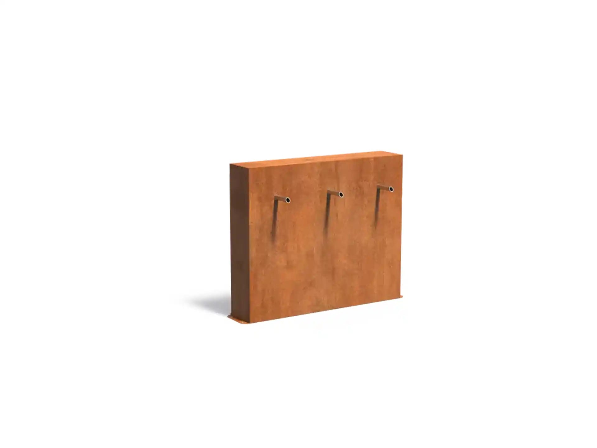 Adezz Vijvermuur Vrijstaand Cortenstaal 120 x 25 x 100 cm met 3 pijpjes en pomp