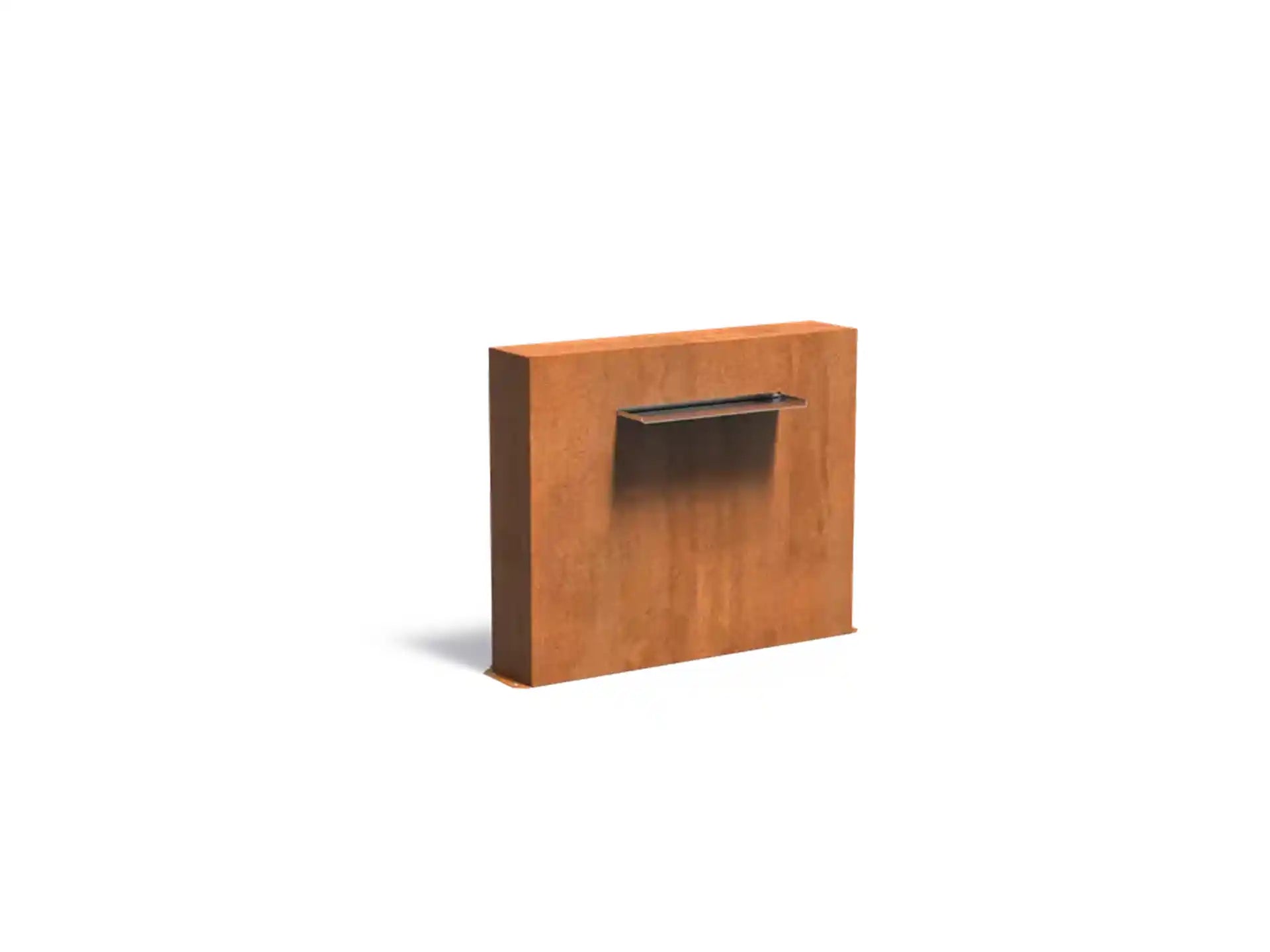 Adezz Vijvermuur Vrijstaand Cortenstaal 120 x 25 x 100 cm met waterval en pomp