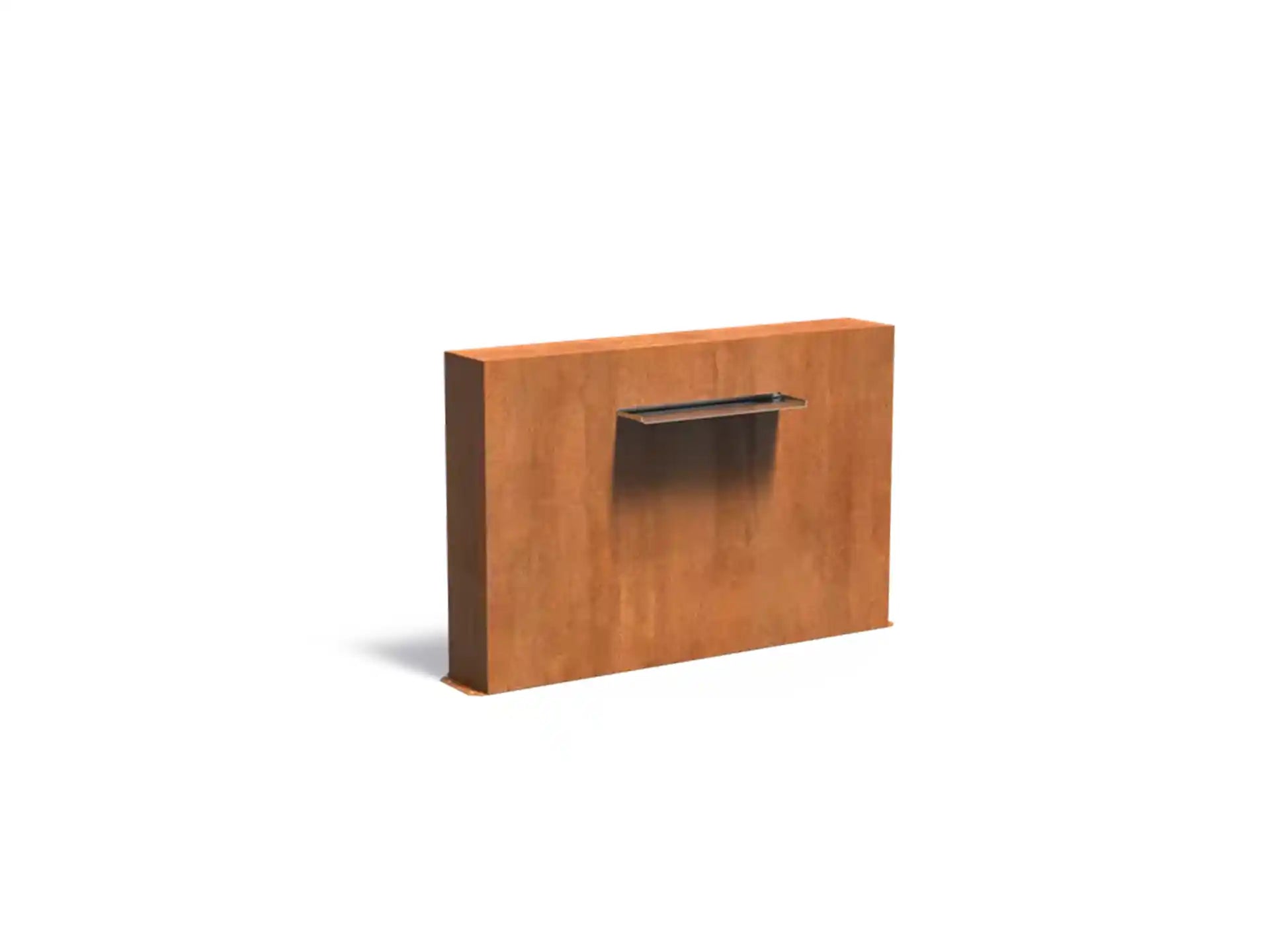 Adezz Vijvermuur Vrijstaand Cortenstaal 150 x 25 x 100 cm met waterval en pomp