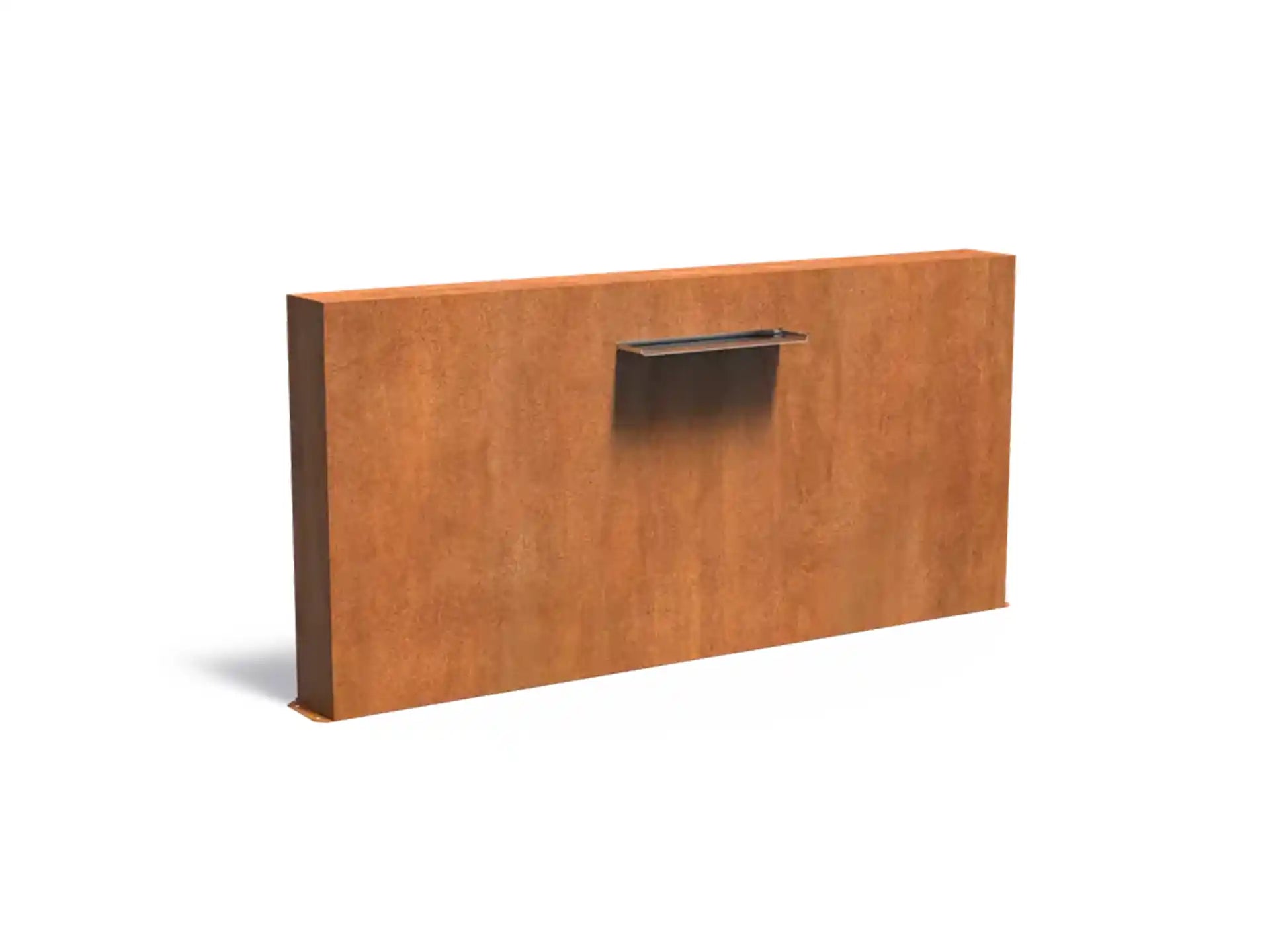 Adezz Vijvermuur Vrijstaand Cortenstaal 250 x 25 x 120 cm met waterval en pomp