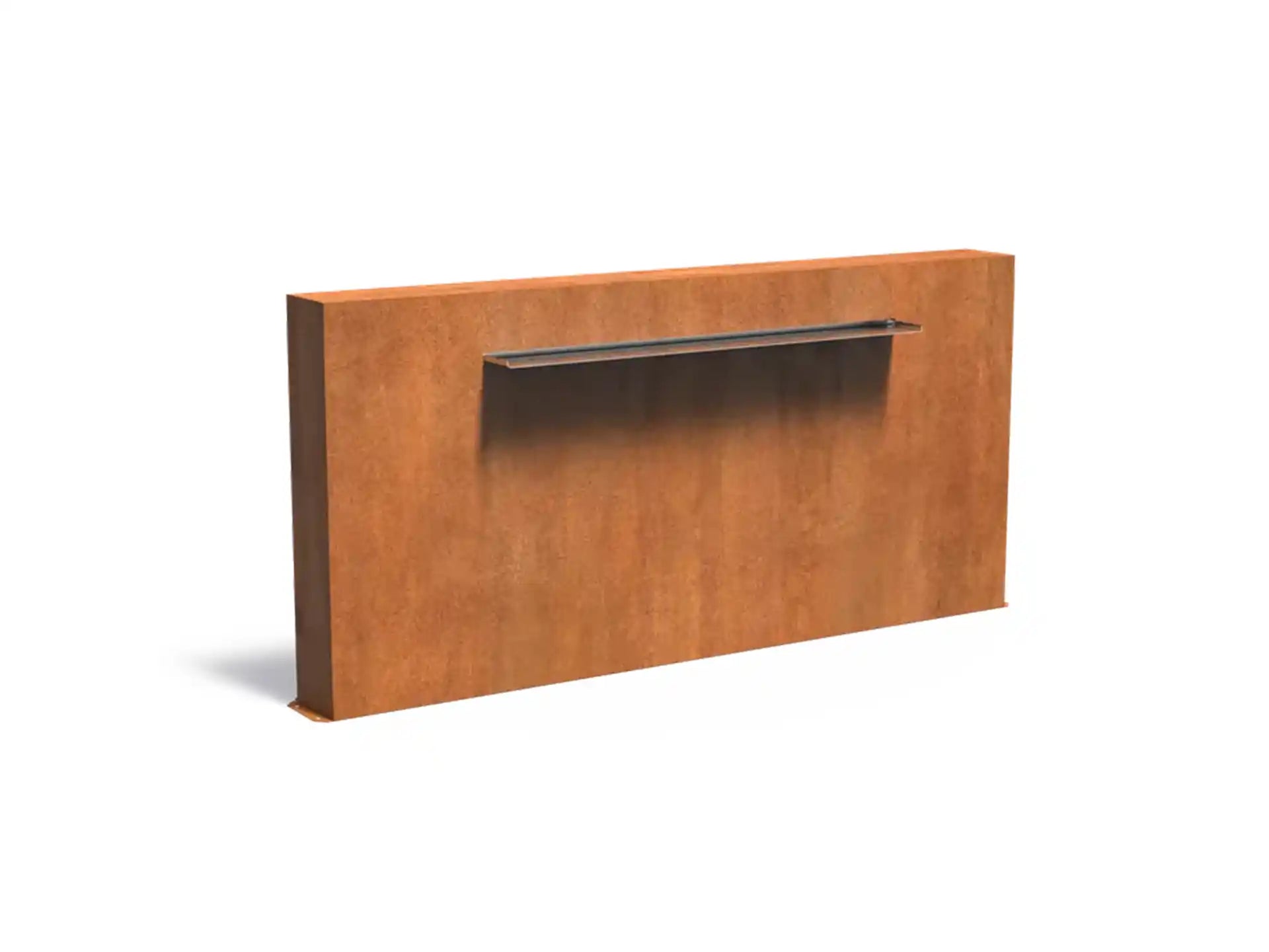 Adezz Vijvermuur Vrijstaand Cortenstaal 250 x 25 x 120 cm met waterval en pomp