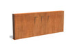 Adezz vrijstaande vijvermuur van cortenstaal 300 x 25 x 120 cm met 3 wateruitlopen en pomp