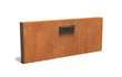 Adezz vrijstaande vijvermuur van cortenstaal 300 x 25 x 120 cm met ingebouwde waterval en pomp