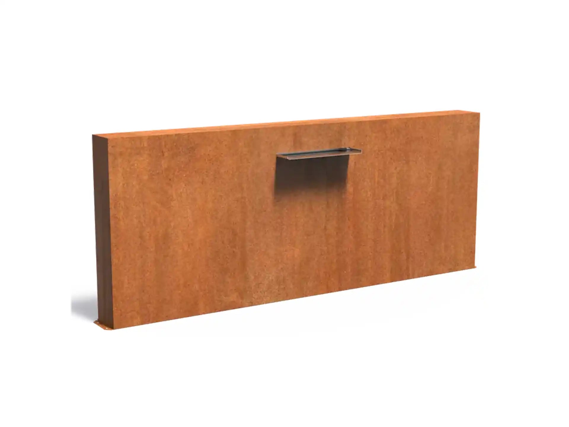 Adezz Vijvermuur Vrijstaand Cortenstaal 300 x 25 x 120 cm met waterval en pomp