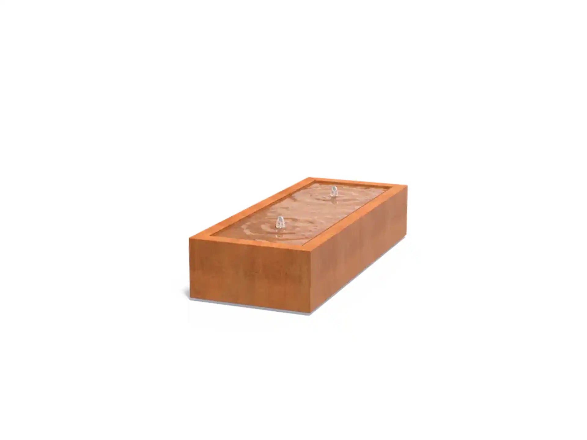 Adezz Watertafel met 2 Fonteinen Cortenstaal 200 x 80 x 40 cm