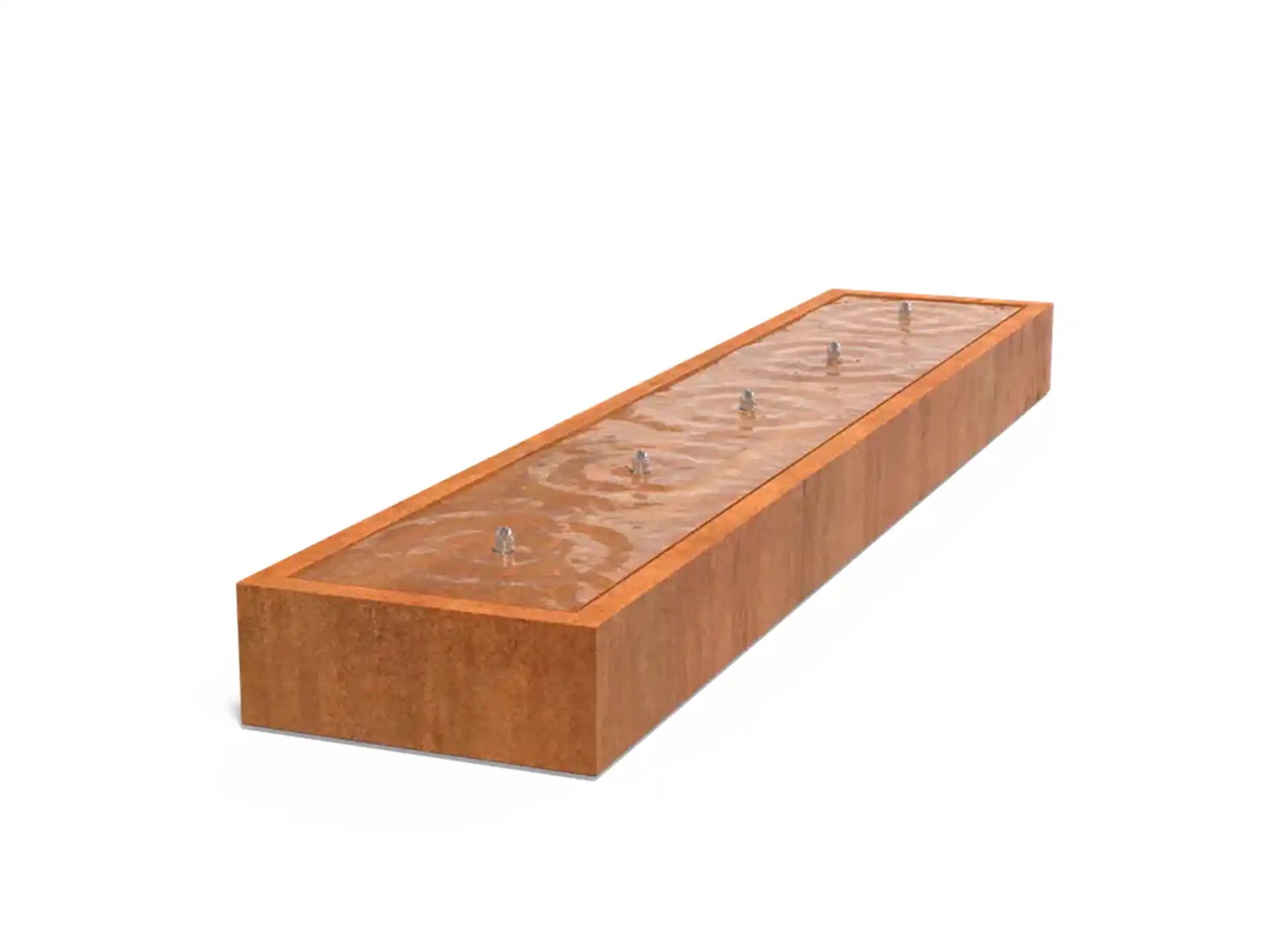 Adezz Watertafel met 5 Fonteinen Cortenstaal 500 x 100 x 40 cm