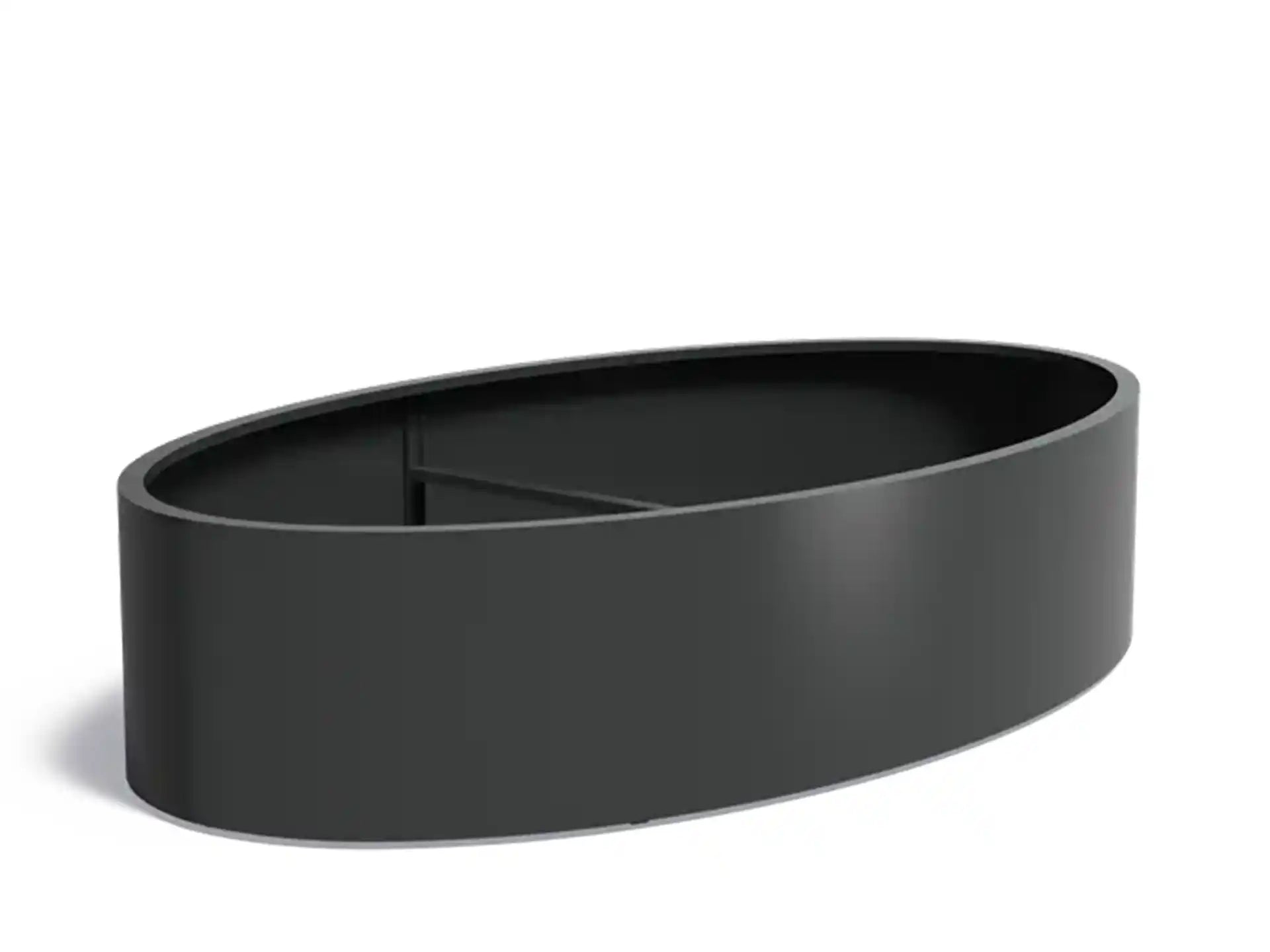 Adezz Ellipse Aluminium Plantenbak Ovaal 280 x 160 x 60 cm Zwartgrijs