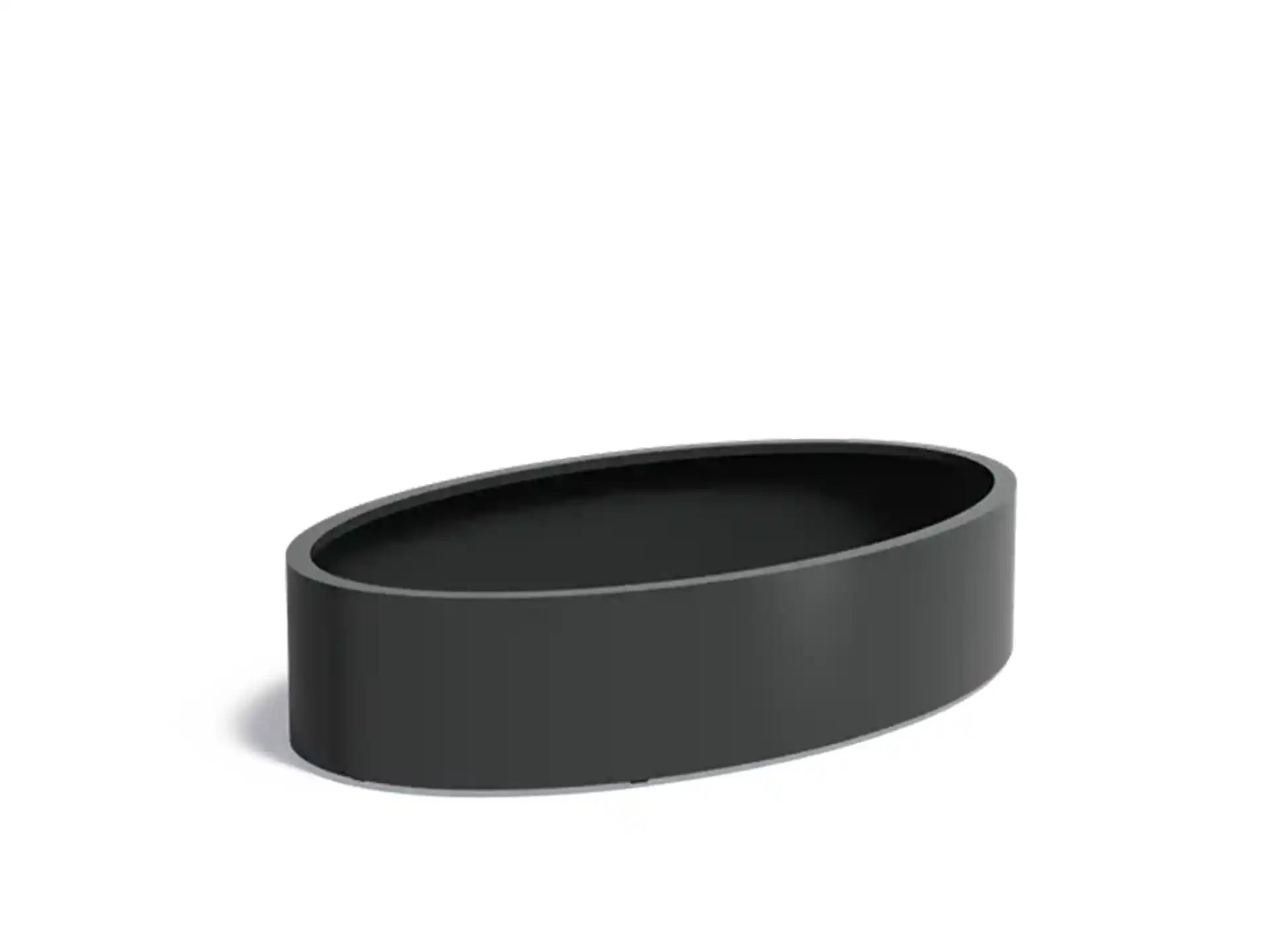 Adezz Ellipse Aluminium Plantenbak Ovaal 200 x 120 x 40 cm Zwartgrijs