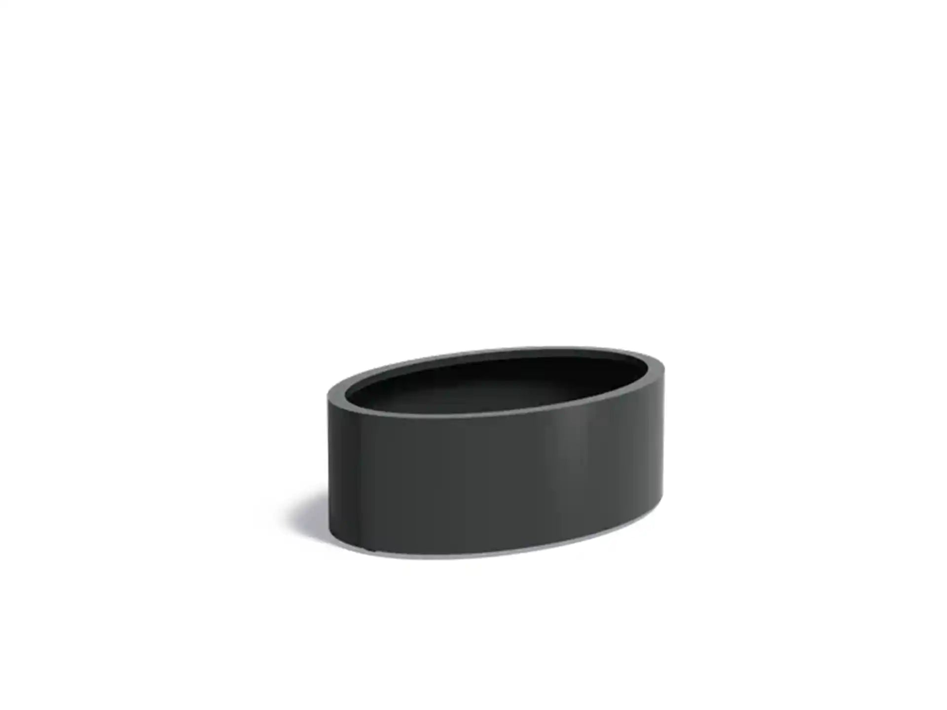 Adezz Ellipse Aluminium Plantenbak Ovaal 120 x 80 x 40 cm Zwartgrijs