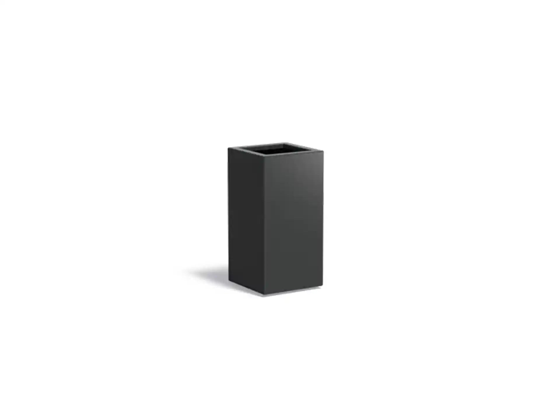 Adezz Carrez Aluminium Plantenbak Vierkant 40 x 40 x 80 cm Zwartgrijs