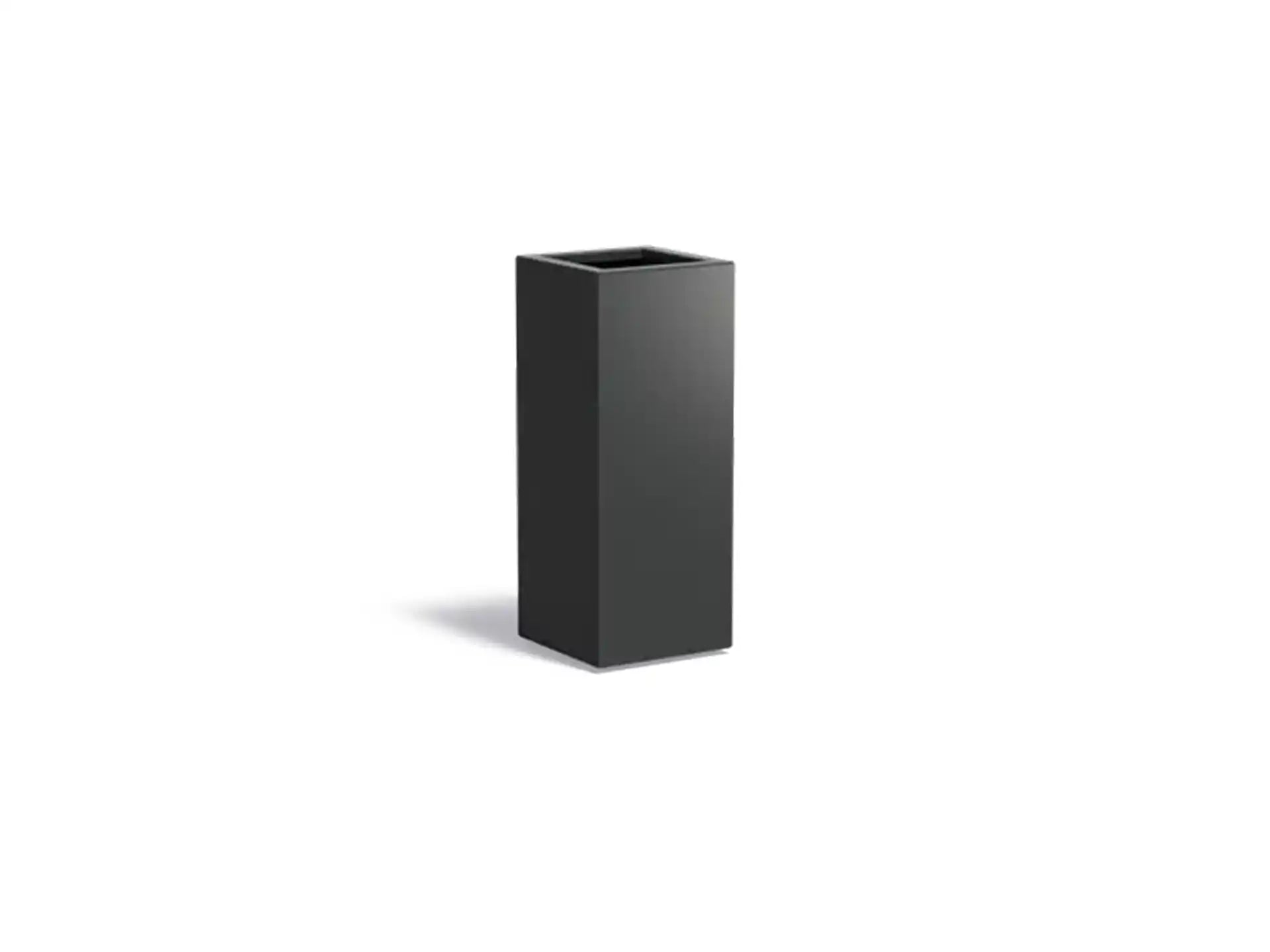 Adezz Carrez Aluminium Plantenbak Vierkant 40 x 40 x 100 cm Zwartgrijs