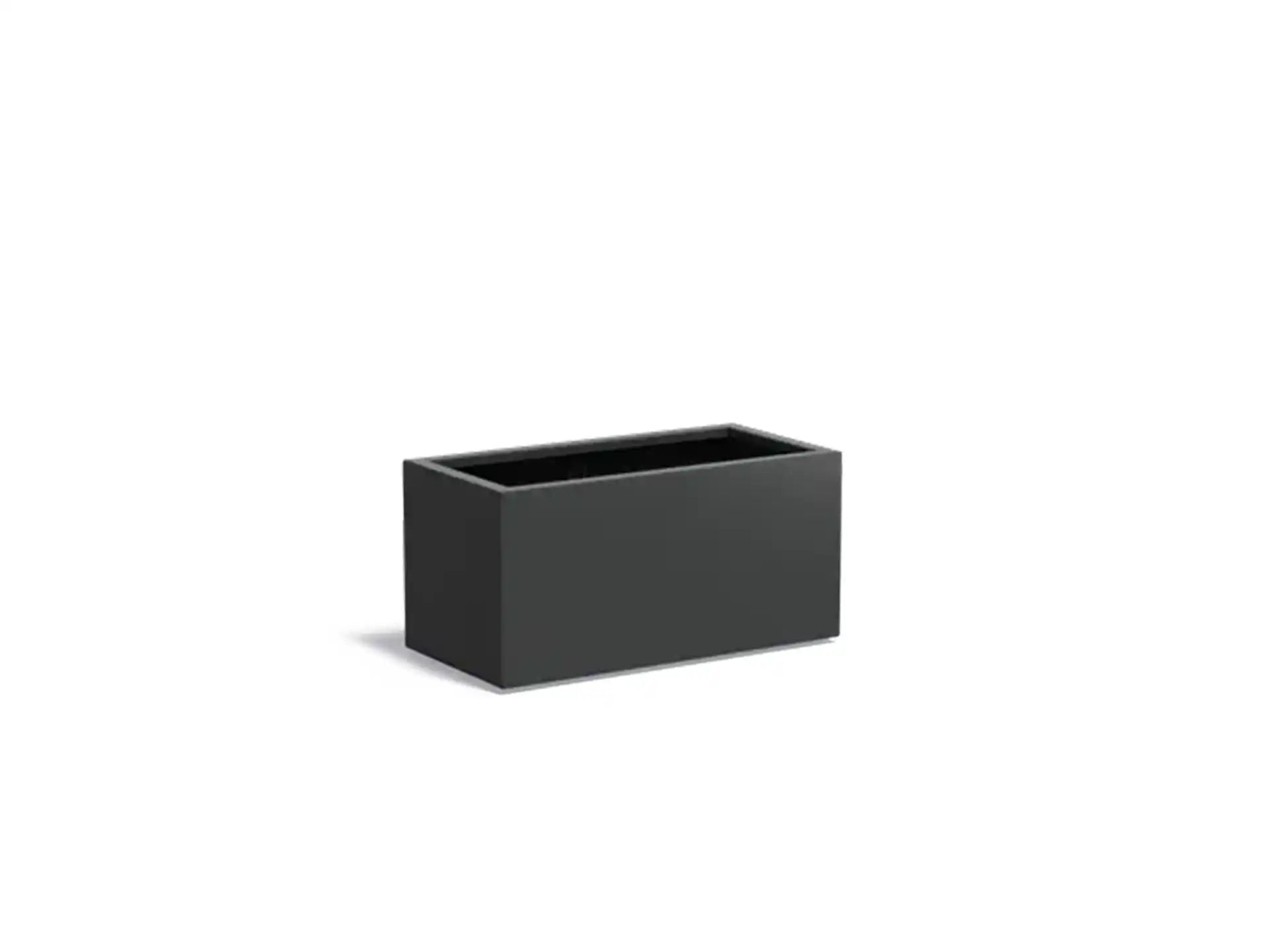 Adezz Carrez Aluminium Plantenbak Rechthoek 100 x 50 x 50 cm Zwartgrijs