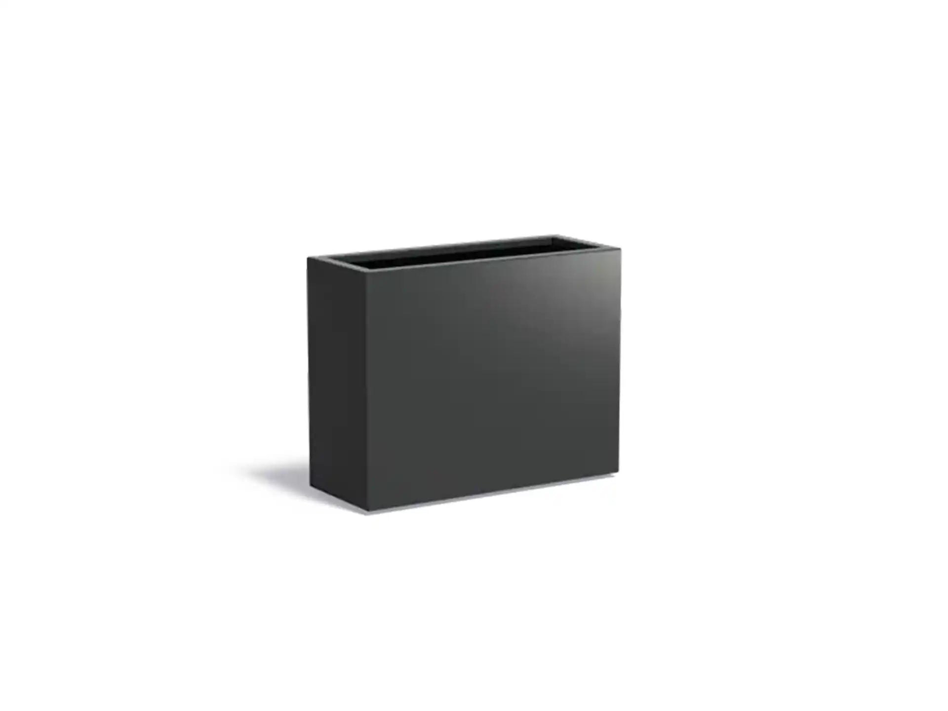 Adezz Carrez Aluminium Plantenbak Rechthoek 100 x 40 x 80 cm Zwartgrijs