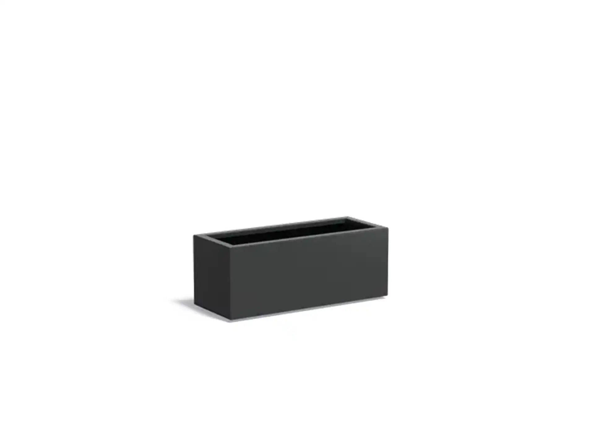 Adezz Carrez Aluminium Plantenbak Rechthoek 100 x 40 x 40 cm Zwartgrijs
