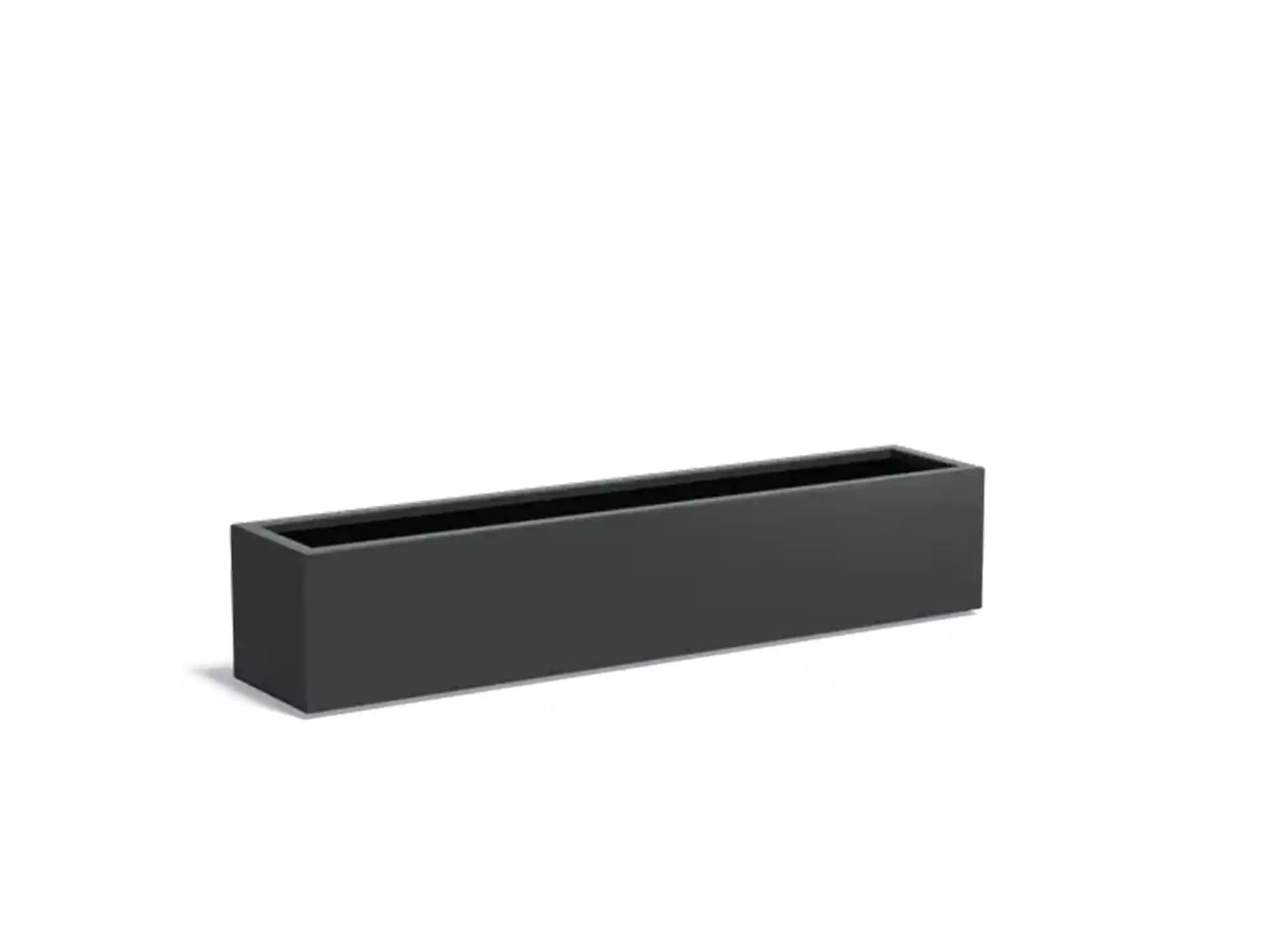 Adezz Carrez Aluminium Plantenbak Rechthoek 200 x 40 x 40 cm Zwartgrijs