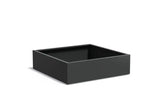 Adezz Carrez Aluminium Plantenbak Vierkant 140 x 140 x 40 cm Zwartgrijs