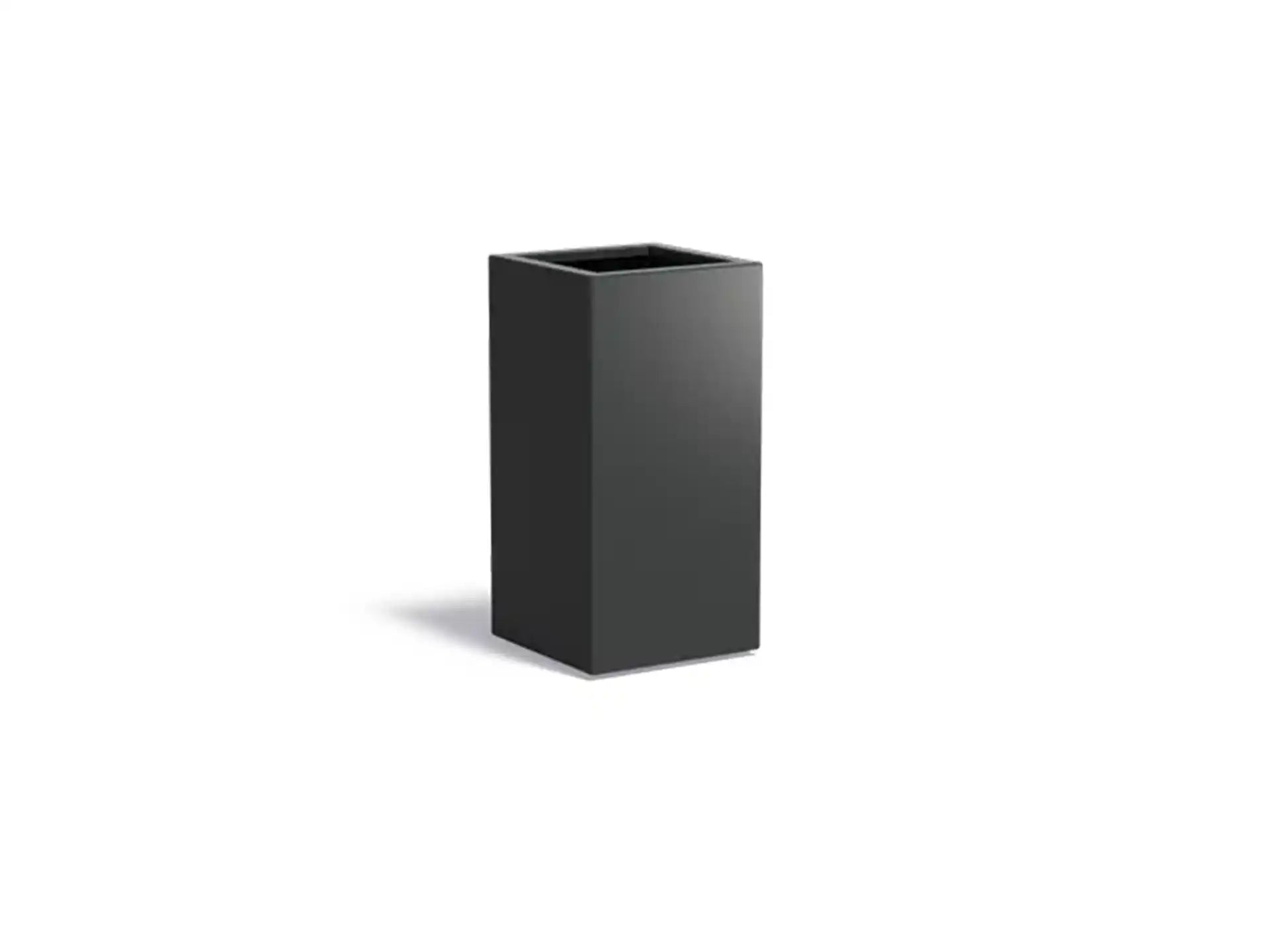 Adezz Carrez Aluminium Plantenbak Vierkant 50 x 50 x 100 cm Zwartgrijs