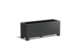 Adezz Carrez Aluminium Plantenbak met Poten Rechthoek 150 x 50 x 60 cm Zwartgrijs