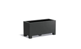 Adezz Carrez Aluminium Plantenbak met Poten Rechthoek 120 x 50 x 60 cm Zwartgrijs