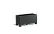 Adezz Carrez Aluminium Plantenbak met Poten Rechthoek 120 x 50 x 60 cm Zwartgrijs