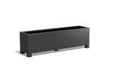 Adezz Carrez Aluminium Plantenbak met Poten Rechthoek 200 x 50 x 60 cm Zwartgrijs