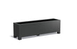 Adezz Carrez Aluminium Plantenbak met Poten Rechthoek 200 x 50 x 60 cm Zwartgrijs