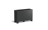 Adezz Carrez Aluminium Plantenbak met Poten Rechthoek 120 x 40 x 80 cm Zwartgrijs