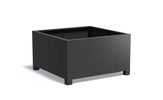 Adezz Carrez Aluminium Plantenbak met Poten Vierkant 140 x 140 x 80 cm Zwartgrijs
